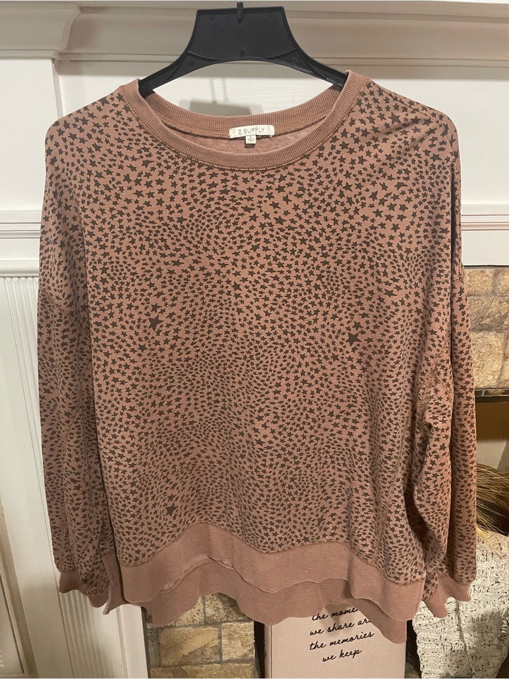 Z Supply Dusty Rose Star-Pattern Pullover